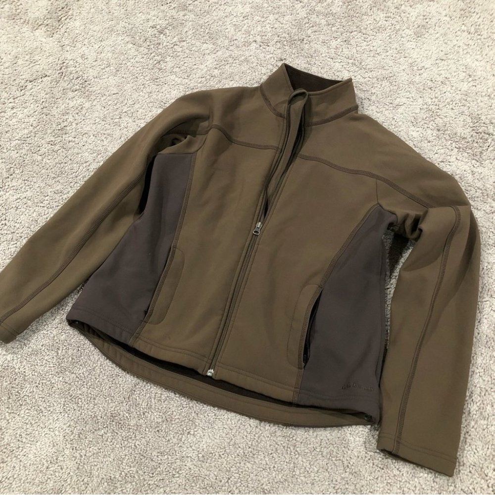 LL. Bean Women's Brown Full Zip Up‎ Jacket Size Medium